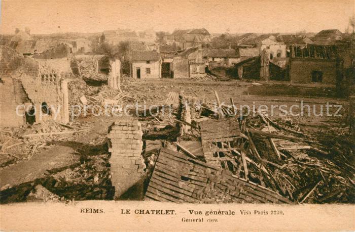 Reims Champagne Ardenne Chatelet Kriegszerstörungen