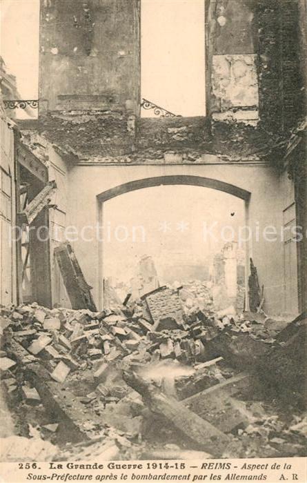 Reims Champagne Ardenne Prefecture Kriegszerstörungen