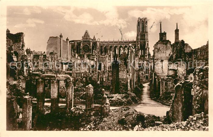Reims Champagne Ardenne Kriegszerstörte Kathedrale