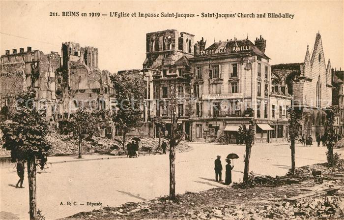Reims Champagne Ardenne Saint Jacques Kriegszerstörungen