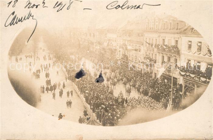 Colmar Haut Rhin Elsass Parade Kriegsende