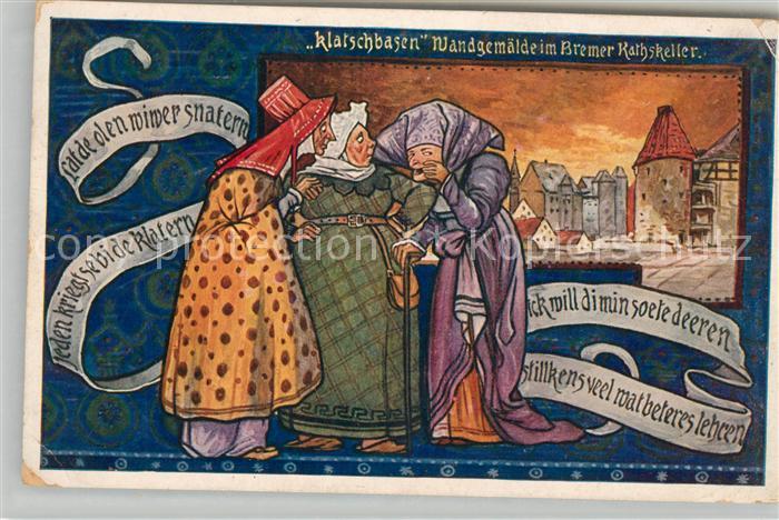 BREMEN CITY Klatschbasen Wandgemälde im Rathaus
