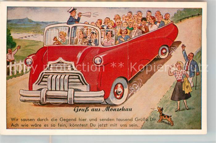 Monschau Montjoie NRW Grußkarte Busausflug