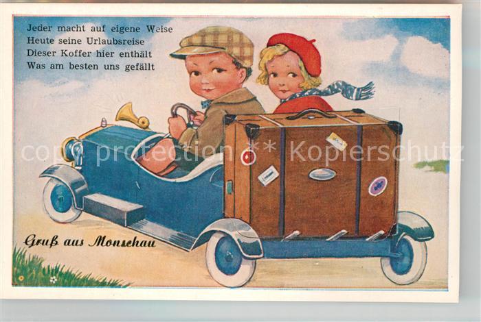 Monschau Montjoie NRW Grußkarte Automobil