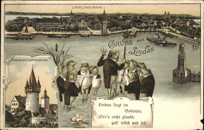 Lindau Bodensee Frösche Schiff