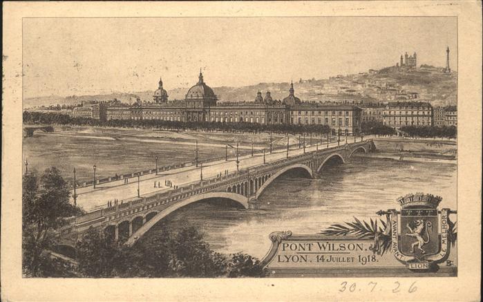 Lyon France Pont Wilson