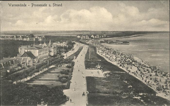 Warnemuende Ostseebad Promenade Strand