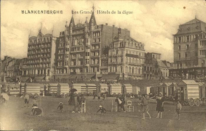 Blankenberghe les Grands Hotels de la digue