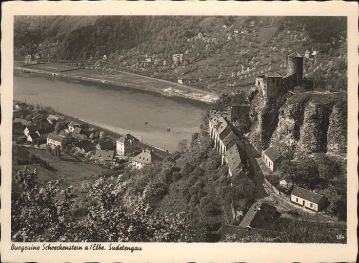 Sudetengau Burg Schreckenstein an der Elbe