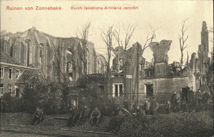 Zonnebeke West-Vlaanderen Artillerie-Ruinen