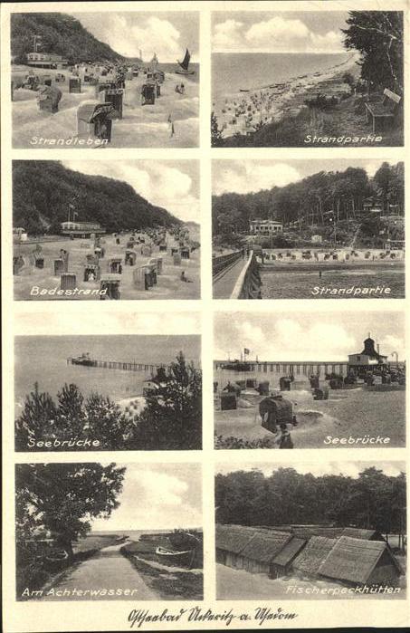 Usedom Mecklenburg-Vorpommern Strand Seebruecke, Achterwasser, Fischersprechhuet