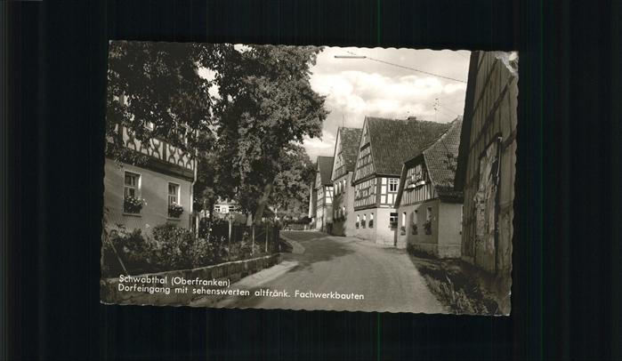 Schwabthal Dorfeingang Fachwerkbauten