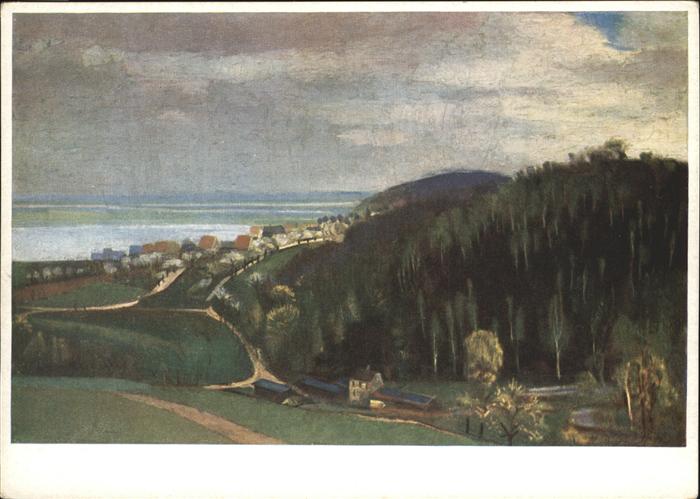 Niederwartha Frühlungslandschaft Künstlerkarte 1937