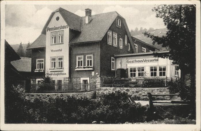Schmiedefeld Rennsteig Pensionshaus Vessertal Bes. A. Kühn