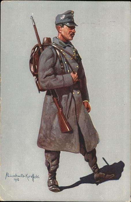 Soldatenportrait Gewehr