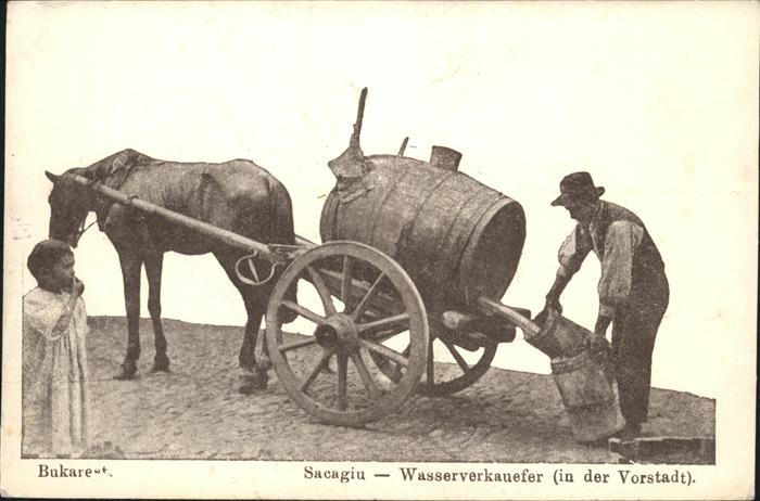 Haendler Wasserverkäufer Pferd