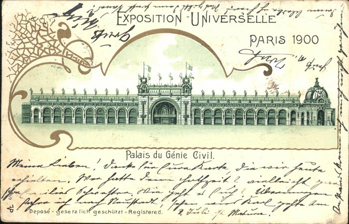 Exposition Universelle Paris 1900 Palais Genie Civil