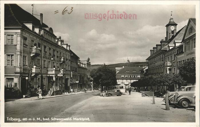 Triberg Schwarzwald Marktplatz Stempel auf AK