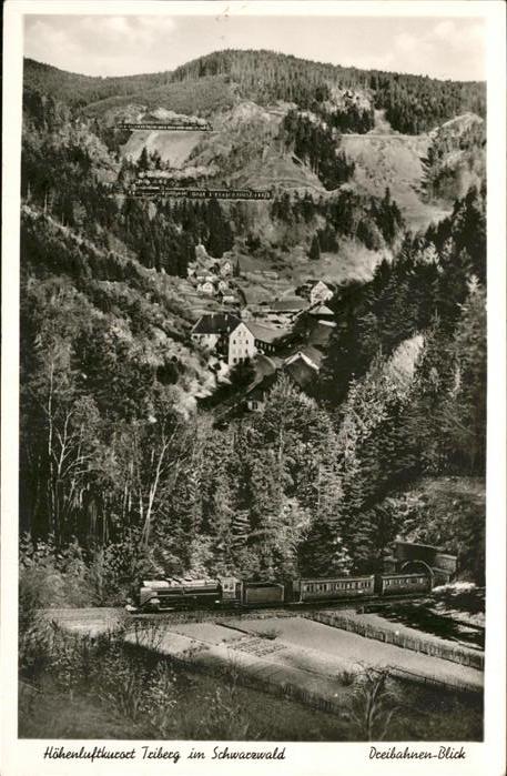 Triberg Schwarzwald Dreibahnen blick