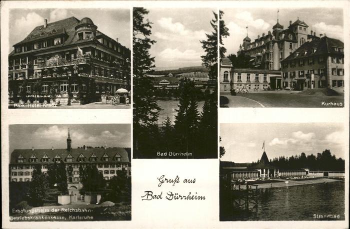 Bad Duerrheim Strandbad Kurhaus Park Hotel Kreuz Erho
