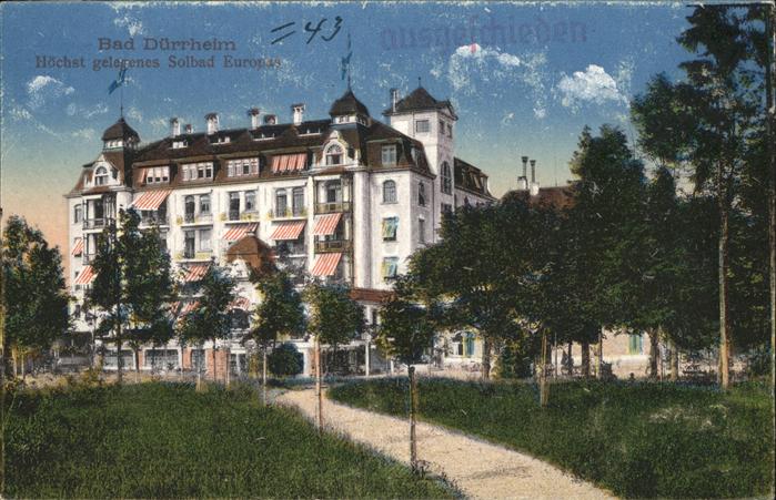 Bad Duerrheim Stempel auf AK
