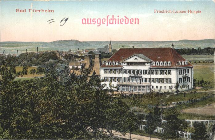 Bad Duerrheim Friedrich Luisen Hospital Stempel auf A