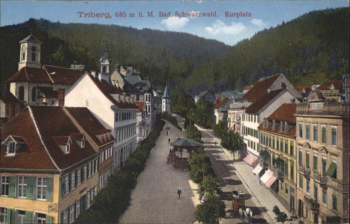 Triberg Schwarzwald Kurplatz Kutsche
