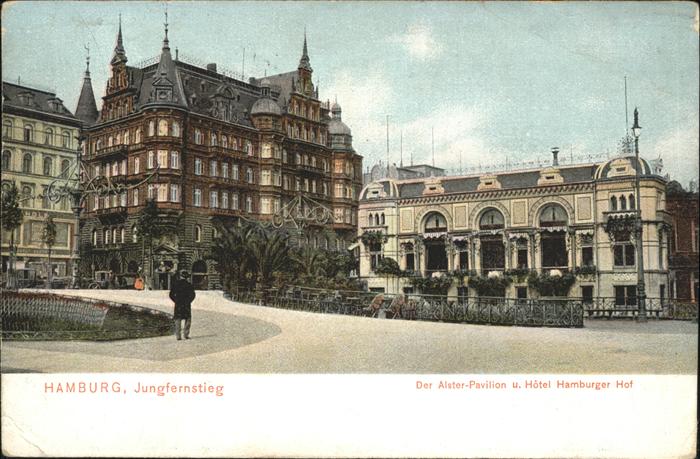 HAMBURG CITY Jungfernstieg Alster-PAvillon Hotel Hamburger Hof