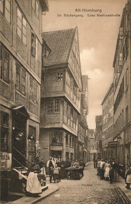 HAMBURG  CITY Alt-Hamburg Gr. Baeckergang Mathiasstrasse