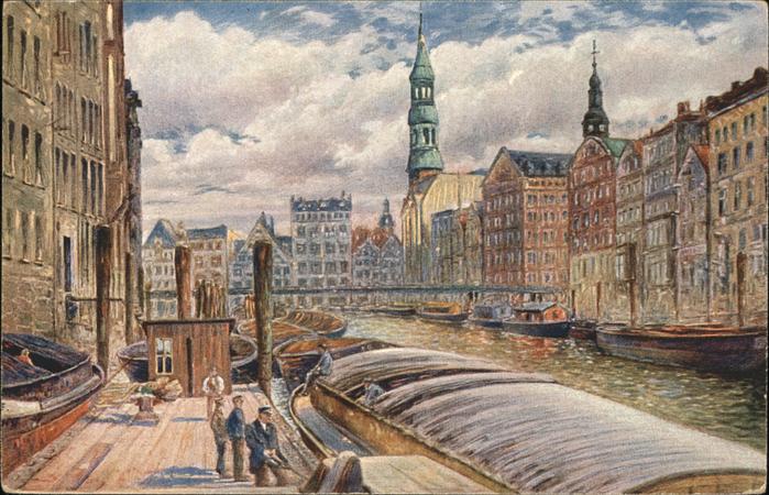 HAMBURG  CITY Fleet Reimersbruecke Karharinenkirche