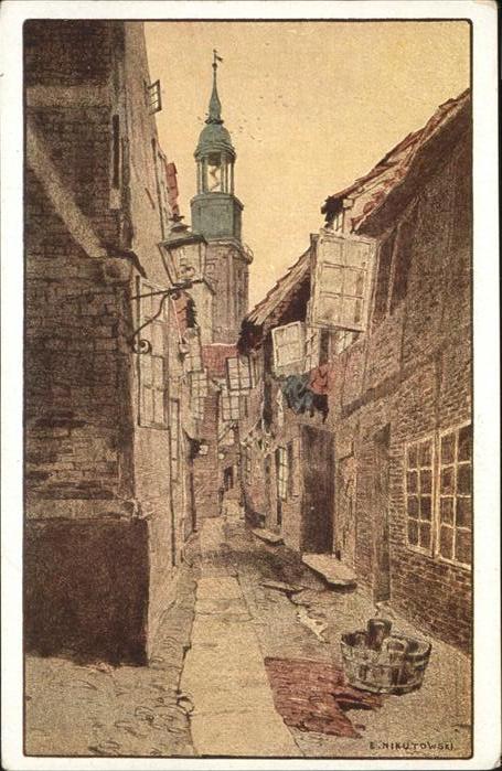 HAMBURG  CITY Alt-Hamburg Kuenstlerkarte