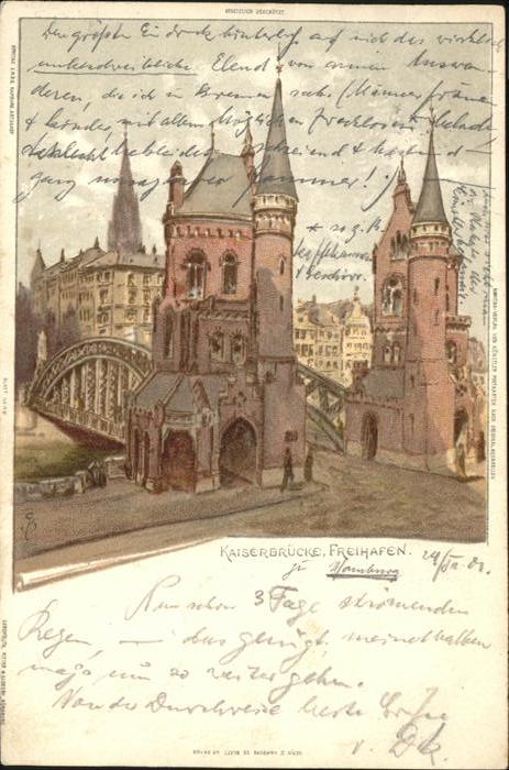 Hamburg Kaiserbrücke Freihafen