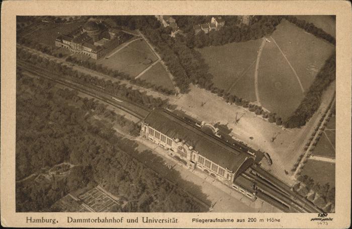 HAMBURG  CITY Dammtorbahnhof Universitaet Luftbild