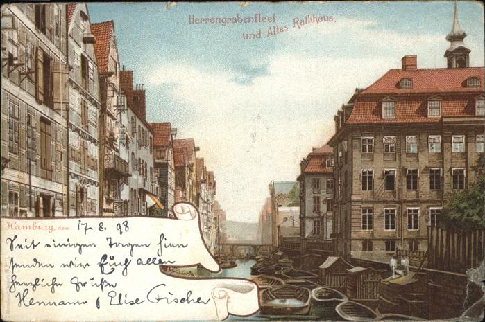 Hamburg Herrengrabenfleet Altes Rathaus