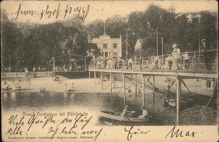 Altona Hamburg Strand Oevelgönne Fährbrücke