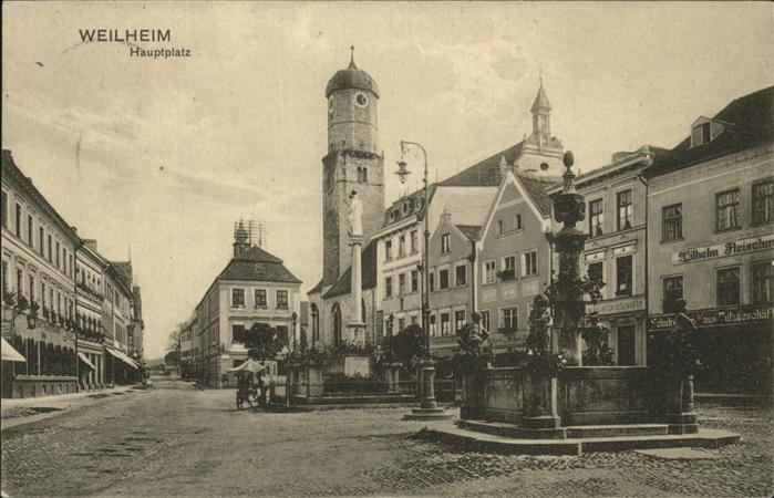 Weilheim Oberbayern Hauptplatz Brunnen