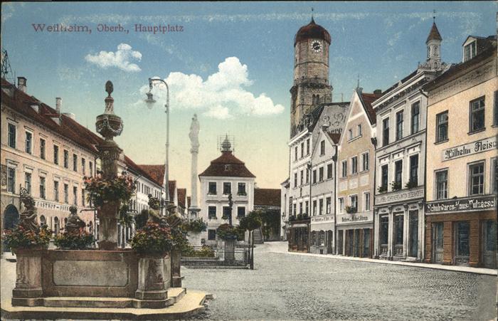 Weilheim Oberbayern Hauptplatz Brunnen