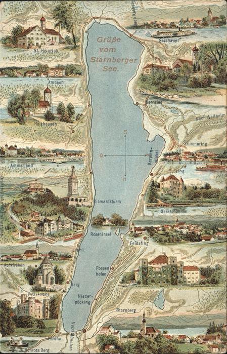 Starnberg Fliegeraufnahme See