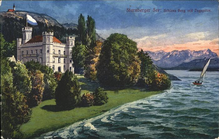 Starnberg Starnbergersee Bayern Schloss Berg Zugspitze