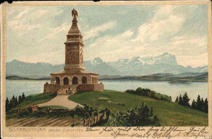 Berg Starnberg Bismarckturm Zugspitze