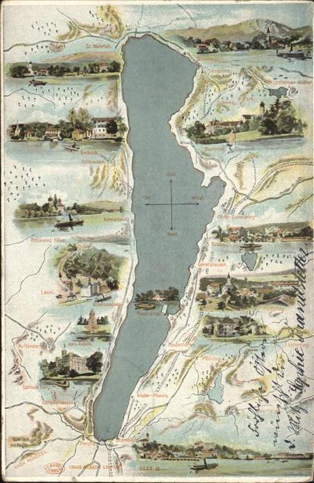 Tutzing Fliegeraufnahme Starnbergersee