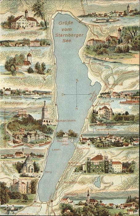 Starnberg Fliegeraufnahme See