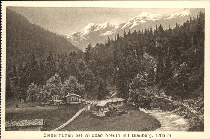 Wildbad Kreuth Siebenhütten Blauberg