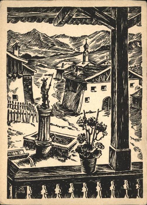 Moosbach Windsbach nach Zeichnung v. Herbert Borchard