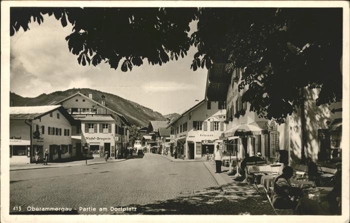 OBERAMMERGAU Bayern Dorfplatz