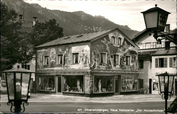 OBERAMMERGAU Bayern Haus Heinzeller Holzschnitzer