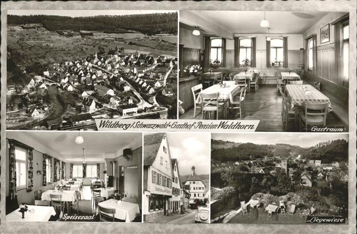 Wildberg Schwarzwald Gasthof Pension Waldhorn Speisesaal Lie