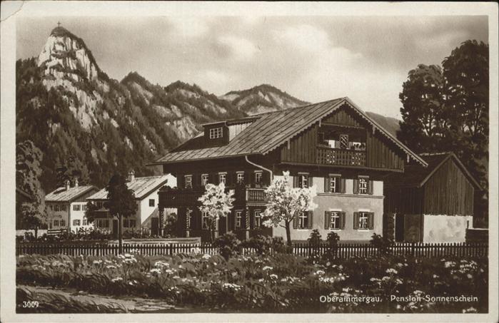 OBERAMMERGAU Bayern Pension Sonnenschein
