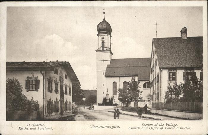 OBERAMMERGAU Bayern Kirche Forstamt
