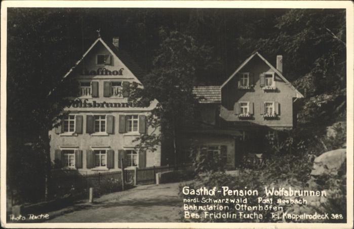 Ottenhoefen Schwarzwald Pension Wolfsbrunnen